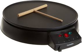 Crepe Maker and Non-Stick 12" Griddle by CucinaPro (1448) - Includes Spreader and Recipe Guide  